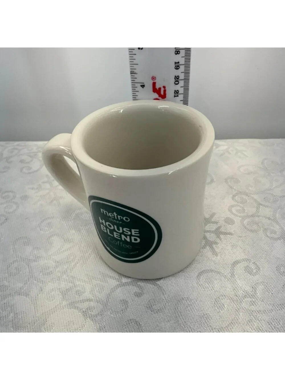 Metro Diner House Blend Coffee Mug White Ceramic 4